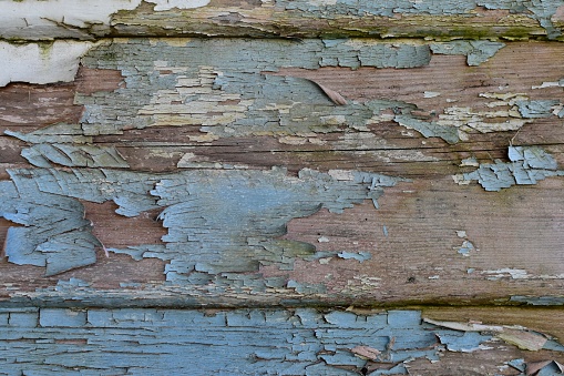 Peeling paint on old timber ready for sanding, prepping and painting