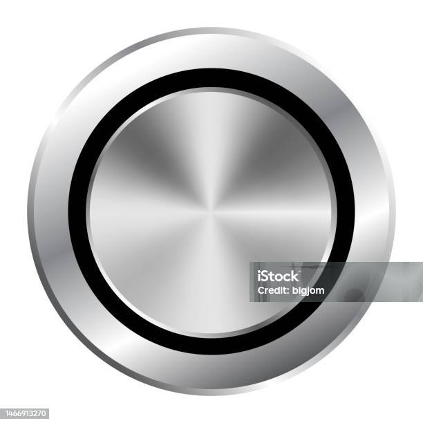 Circle Pattern Button Abstract Technology Circle Button Template With Metal Texture Stock ...