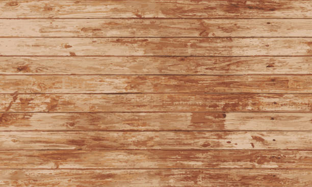 ilustrações, clipart, desenhos animados e ícones de folha de madeira marrom chão textura vector fundo 11 - wood grain wood plank old