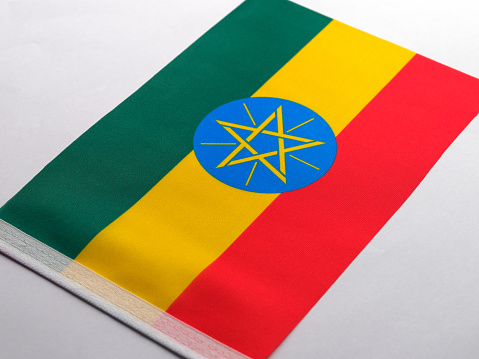 The national flag of Ethiopia