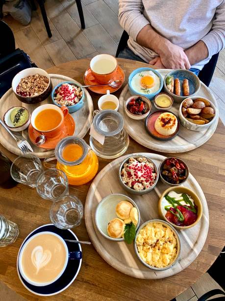 istock varied breakfast in the cafe 1466930844
