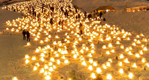 Each winter Yokote, Akita holds their winter snow festival where they construct over 3000 snow \