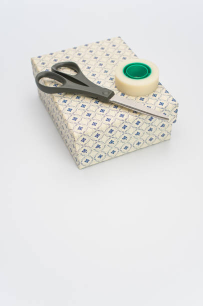 istock decorated paperboard box with lid on top and stationery on a white background 1466940310