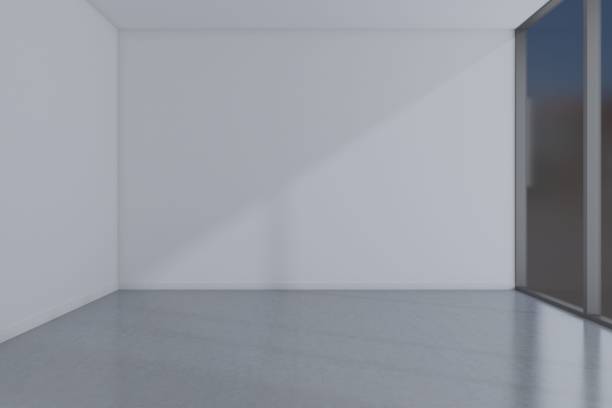 istock Interior of an empty room with white walls 1466942732
