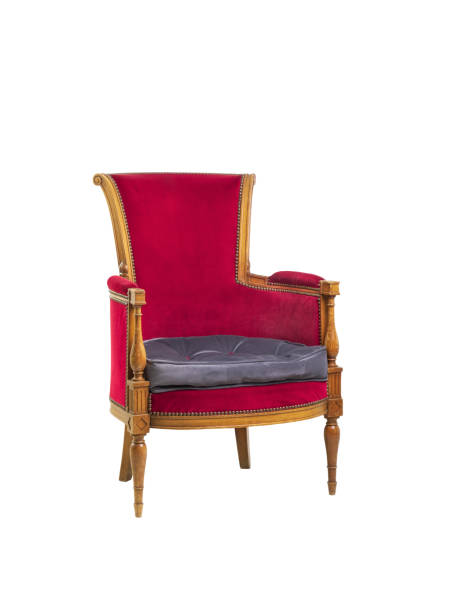 istock Antique red armchair isolated on white background 1466947025