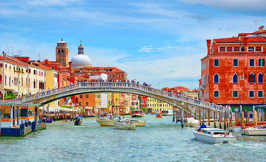 Ponte degli Scalzi over the Grand Canal in Venice, Italy