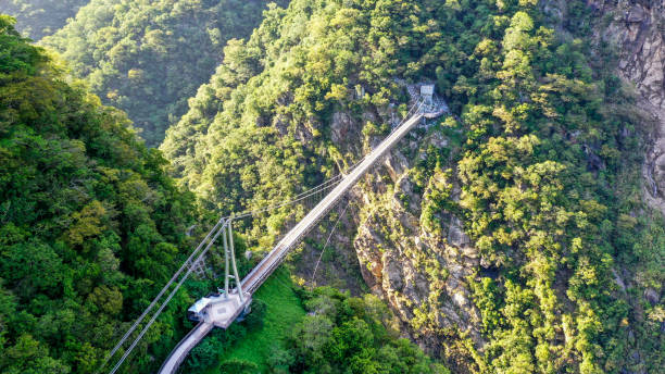 istock Shot of bridge that connects two montains 1466948415