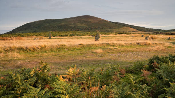 istock Beautiful landscape of Mitchell's Fold Stone Circle 1466952858