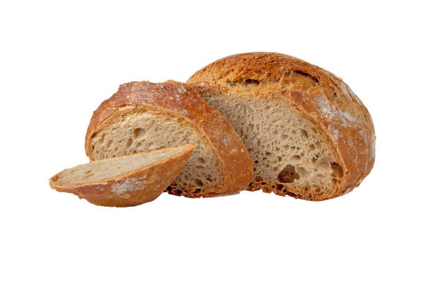 istock Rye and wheat bread loaf and slices isolated on white 1466953776