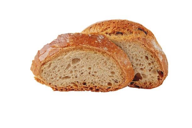 istock Rye and wheat bread loaf and slice isolated on white 1466953789