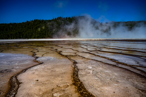 The beautiful landscape in Yellowstone National Park. United States.