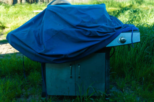 istock Barbeque in an overgrown field 1466958273