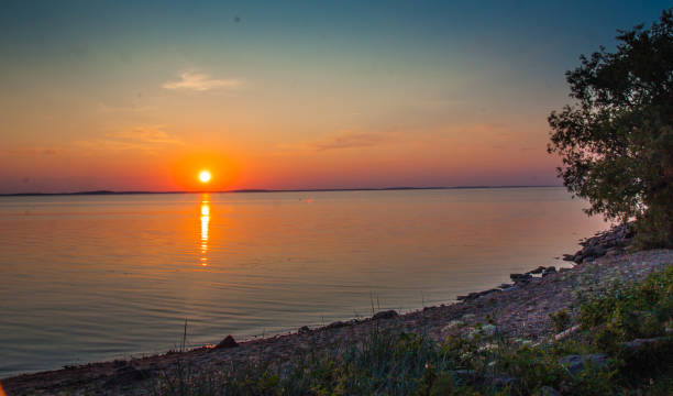 istock Beautiful seashore of Ventes ragas, Lithuania at sunset 1466958933