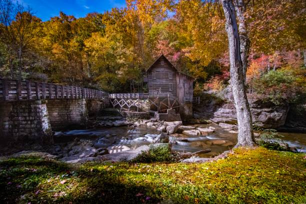 istock Photo of small house on a river 1466959105