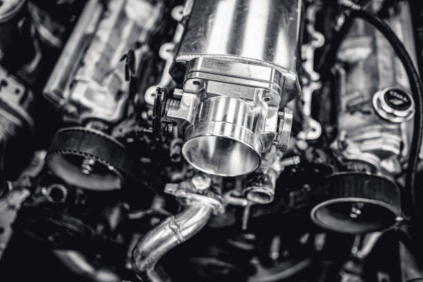 a close up photo of car engine