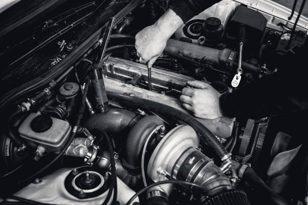 istock Close up photo of car engine 1466959166