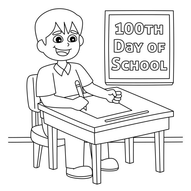 3 Colouring Writing Writing Coloring Page