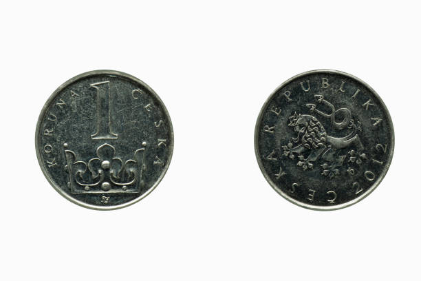 istock One  Koruna Coin, Front and back,  Ceska republic, front and back 1466966986