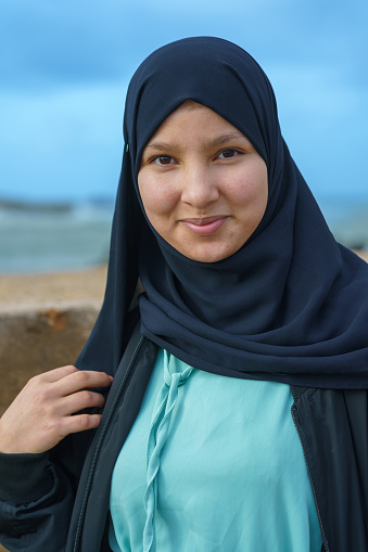 Morocco. Essaouira. Portrait of a young woman