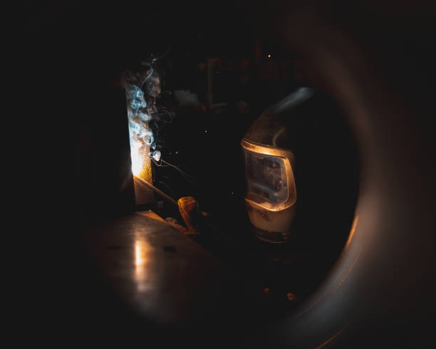 istock Selective of a man welding metal piece 1466968167