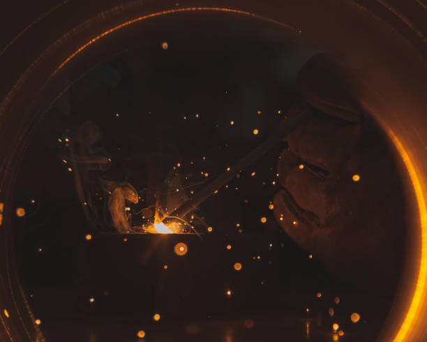istock Closeup of welding flames 1466968168
