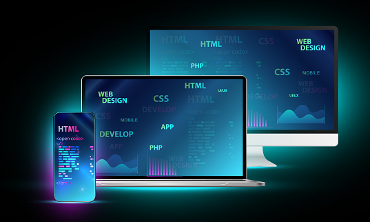 Vetores de Desenvolvimento Da Web Codificação E Programação De Layout ...