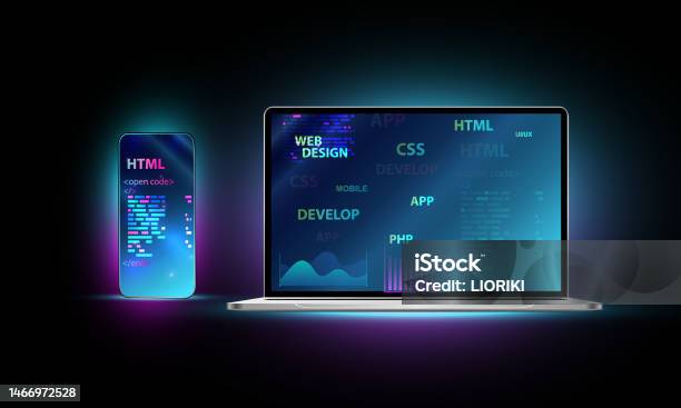 Web Development Coding And Programming Responsive Layout Internet Site ...