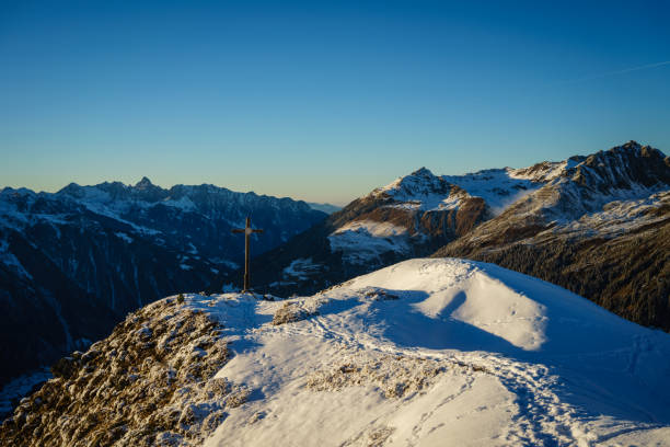 istock Rocky mountains covered with snow 1466973568