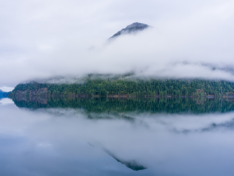 Panoramic views of Lake Crescent, Olympic National Park, Washington State