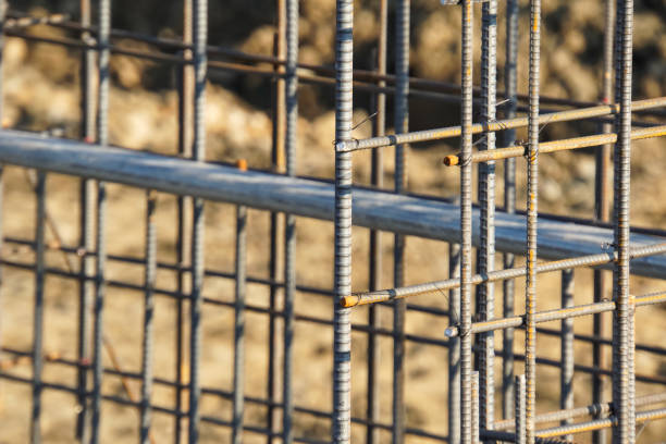istock The rebar is bonded with steel wire 1466976258