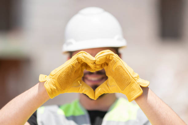 Engineer at construction site stock photo