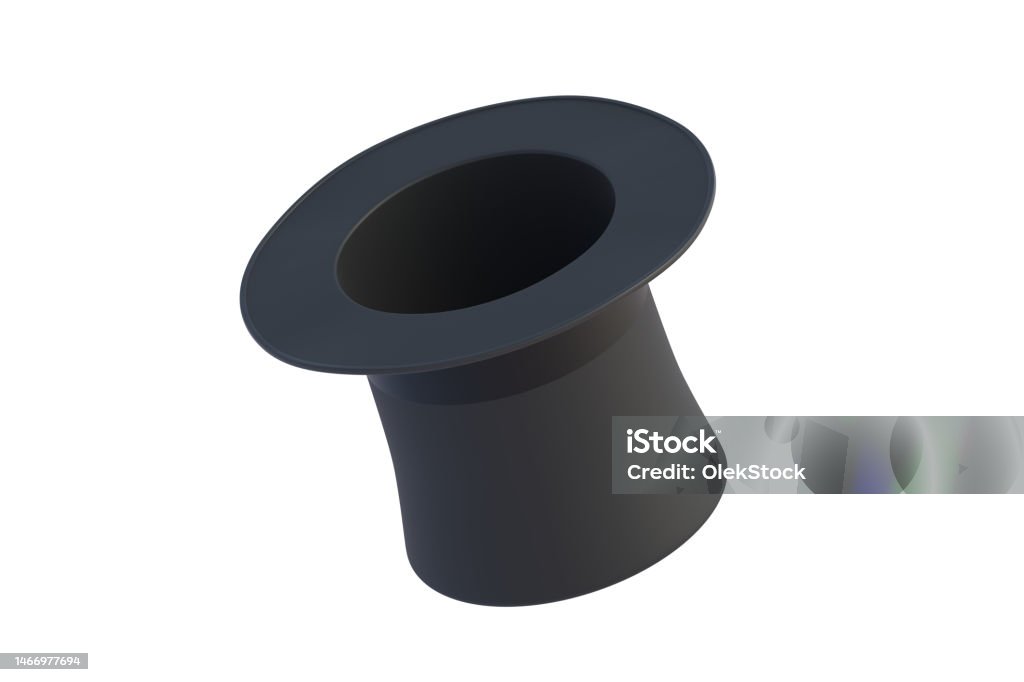 Single Hat Single Hat Top Isolated On White Background Magical Accessory 3d Render ...