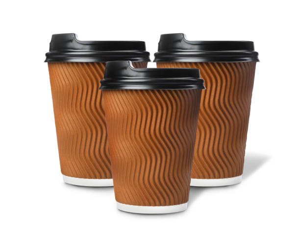 istock Takeaway paper coffee cups isolated on white 1466993562