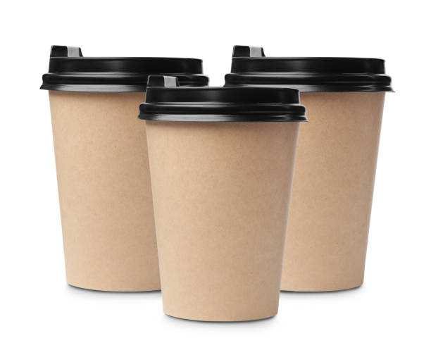 istock Takeaway paper coffee cups isolated on white 1466993570