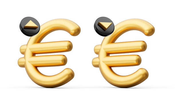 istock Golden euro sign rounded on white background 3d Illustration 1466995581