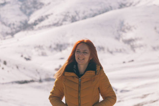 istock Tourist on mountain in winter 1466997175