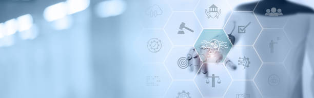 istock AI ethics or AI Law concept. Developing AI codes of ethics. Compliance, regulation, standard , business policy and responsibility for guarding against unintended bias in machine learning algorithms. 1466998234