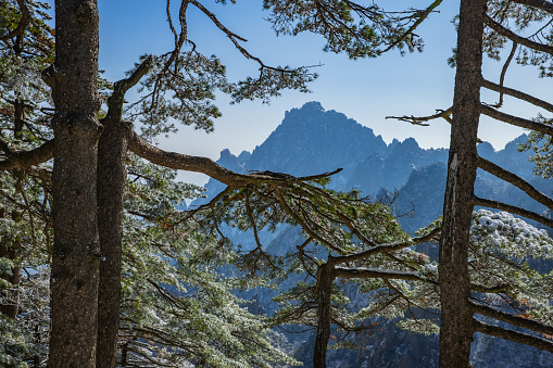 Winter landscape in Huangshan National park,China