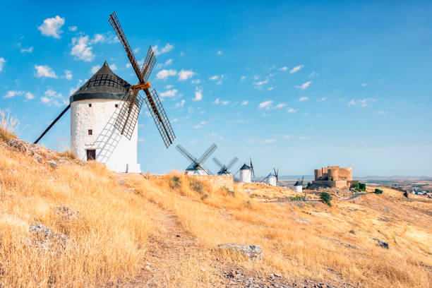 istock Windmills in La Mancha province, Spain 1467006502