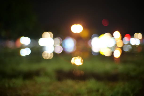 the bustling street lights in the Yogyakarta park add to the romantic atmosphere
