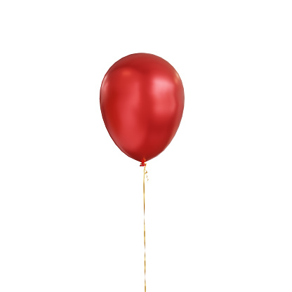 one inflated and one deflated red balloons side by side