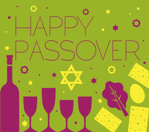 Happy Passover Vector graphic with Happy Passover message passover stock illustrations