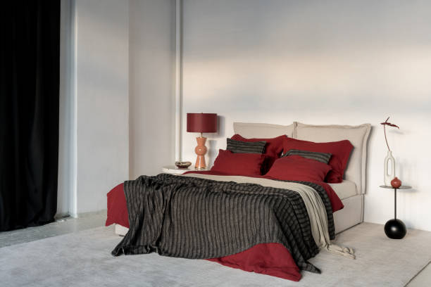 istock Spacious bedroom with vibrant colors 1467025625
