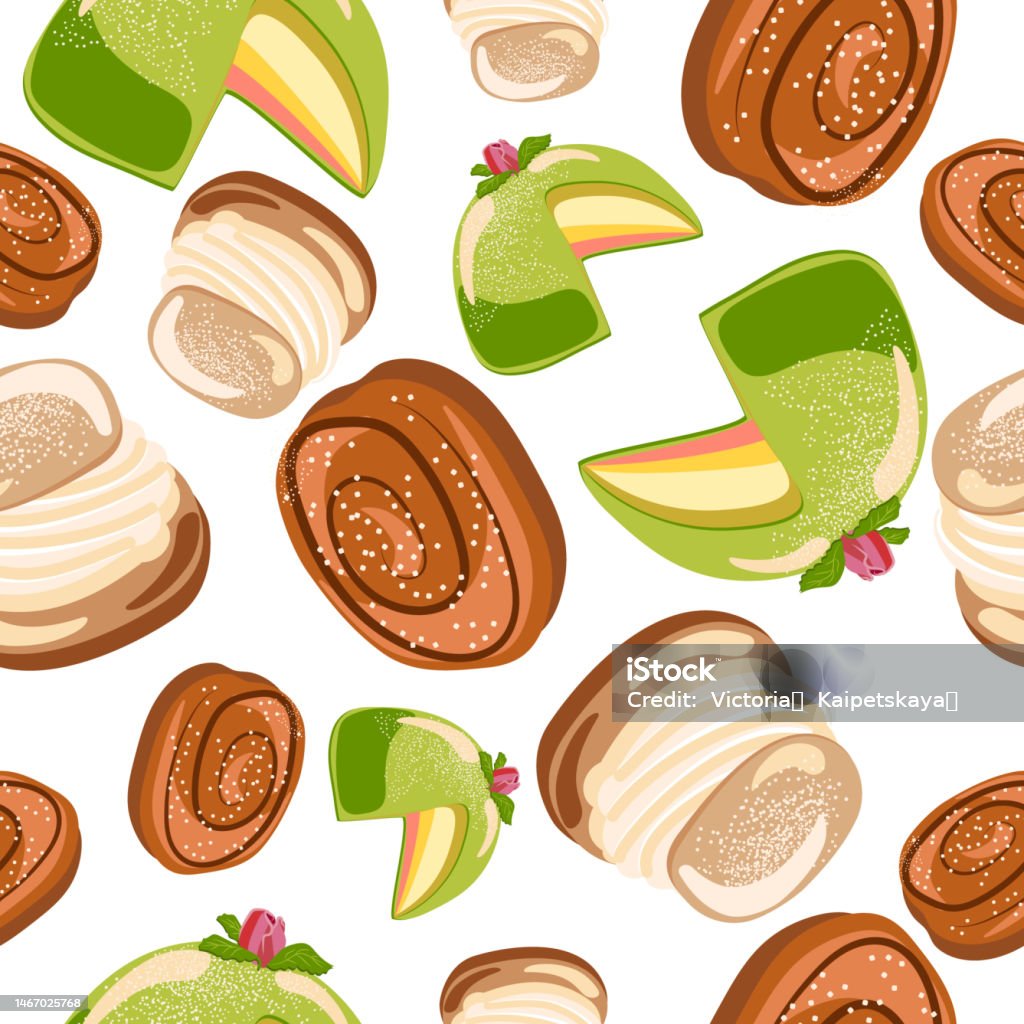 Swee's Pattern Swedish Sweets Seamless Pattern Stock Illustration - Download Image Now ...