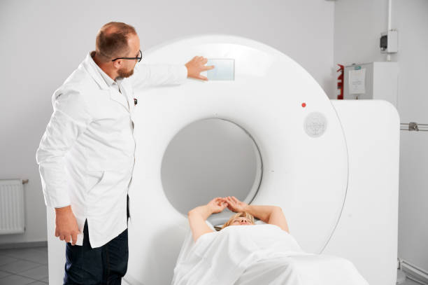 istock Radiologist making medical computed tomography or MRI. 1467025854