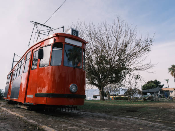 istock an old electric red tram 1467034947