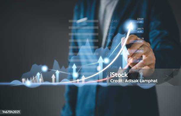 Grafik Investasi Bisnis Keuangan Dan Perbankan Dan Konsep Strategi