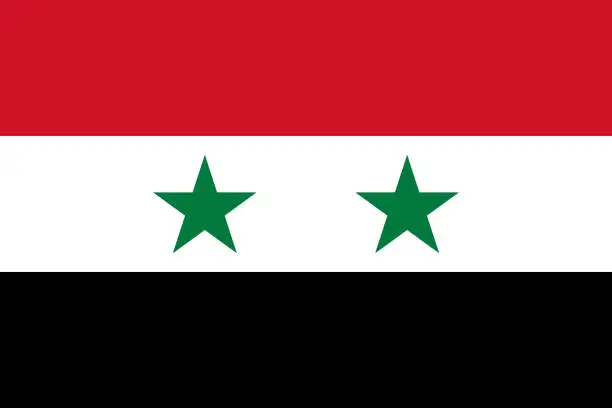 Vector illustration of Official national Syria flag background