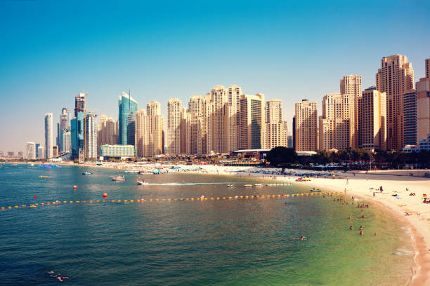 istock Dubai city downtown, modern architecture with skyscrapers 1467052331