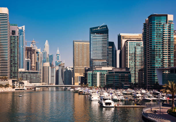 istock Dubai city downtown, modern architecture with skyscrapers 1467052492